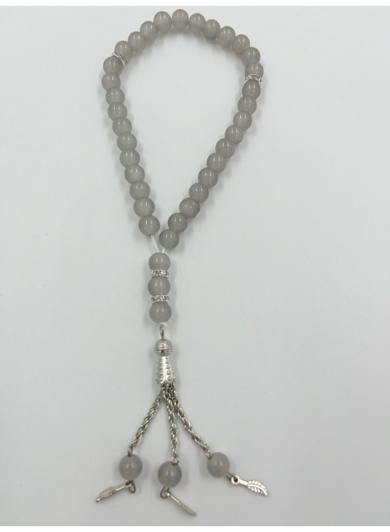 NIBEMINENT 33 Muslim Prayer Beads Gray/8mm 