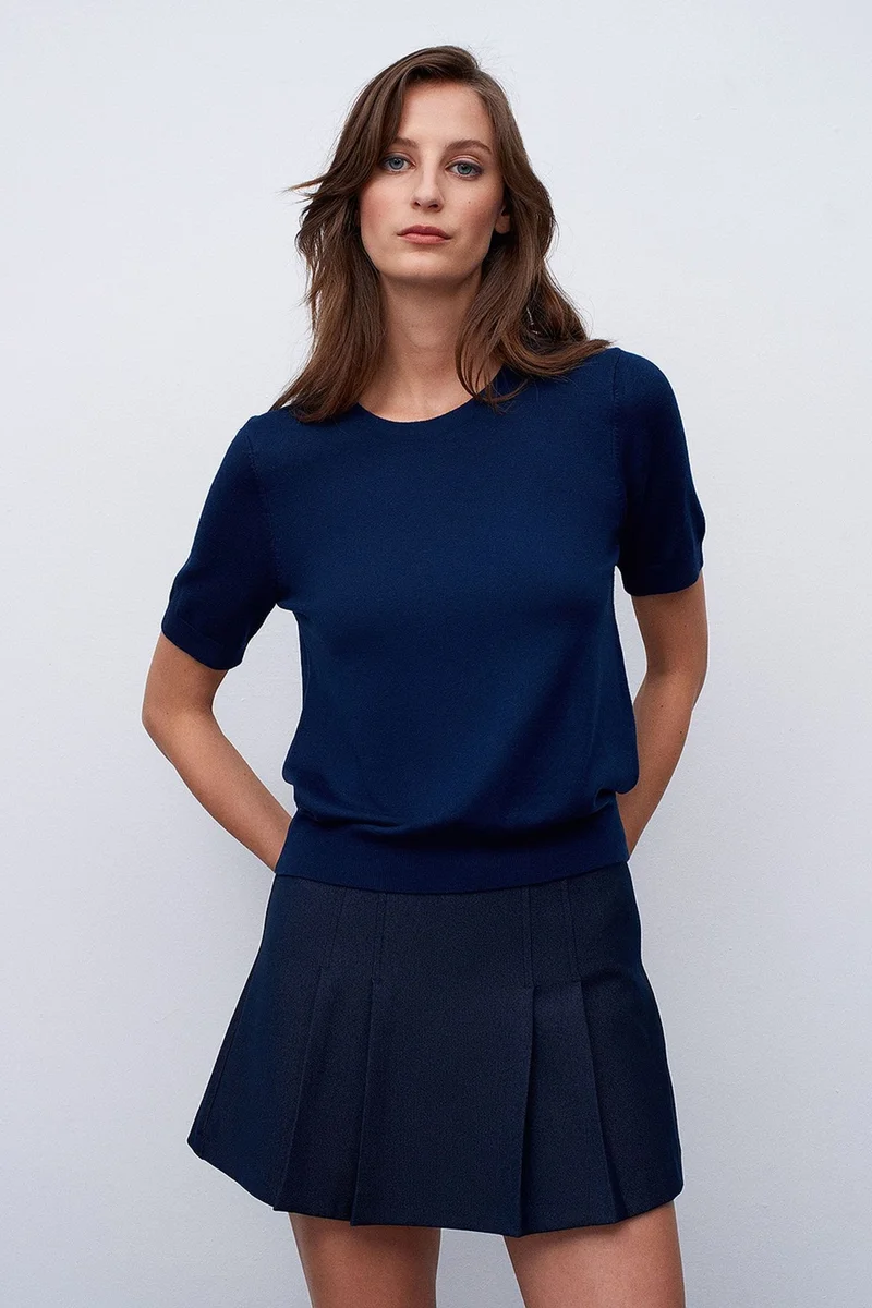 Dilvin Navy Blue DILVIN Women's Knit Sweater for Women | Best Price UAE
