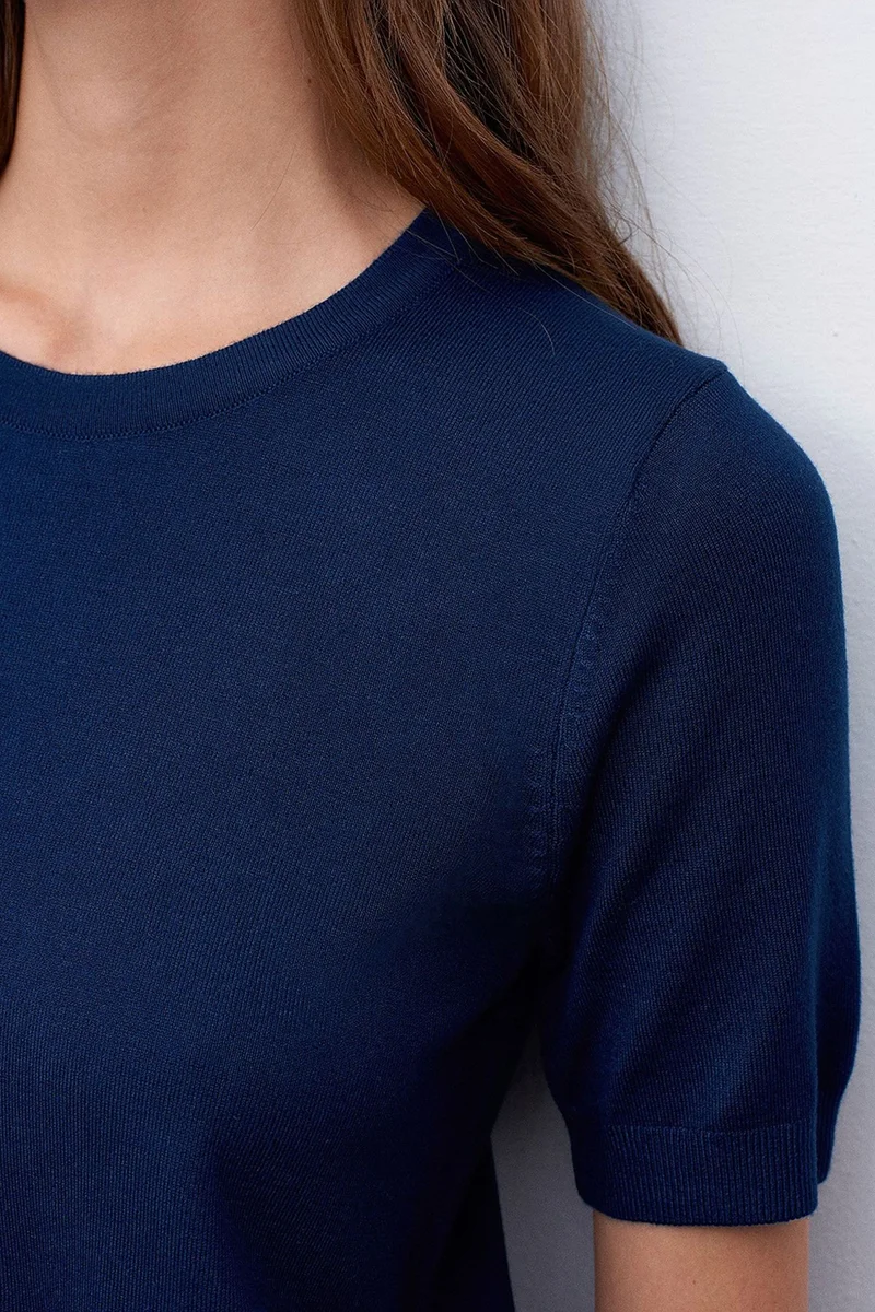 Dilvin Navy Blue DILVIN Women's Knit Sweater for Women | Best Price UAE