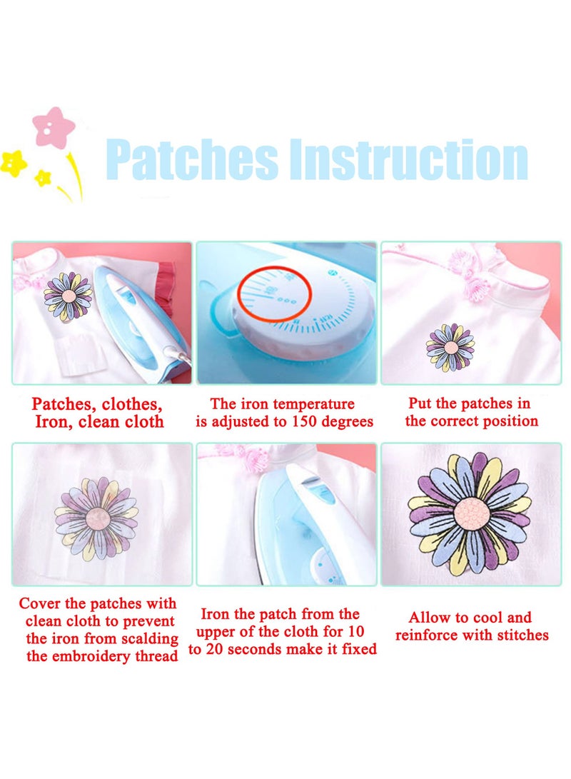 Excefore Embroidered Iron on Patches, 18 Pcs Vacation Summer Cute Sew On Applique Patches for Clothing, Beach Patch for Clothing Sew On Set, Iron on Patches for Jeans Clothing Hats Bags Arts Crafts  - Image 5