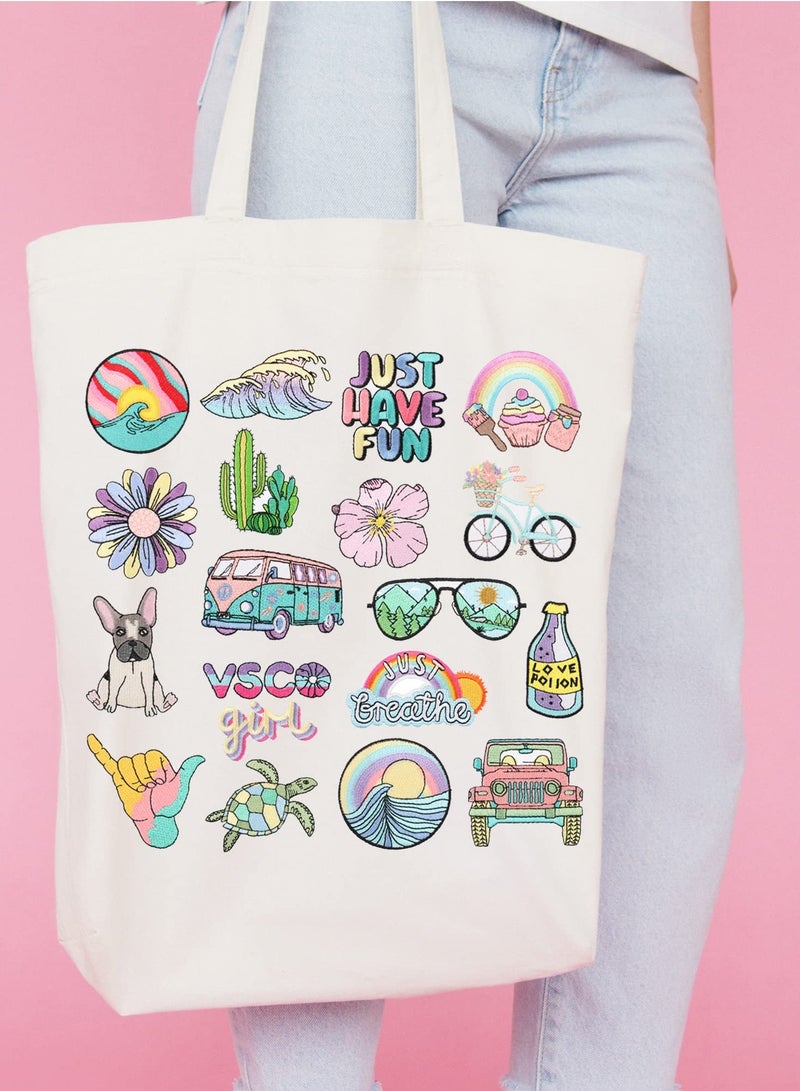 Excefore Embroidered Iron on Patches, 18 Pcs Vacation Summer Cute Sew On Applique Patches for Clothing, Beach Patch for Clothing Sew On Set, Iron on Patches for Jeans Clothing Hats Bags Arts Crafts  - Image 3