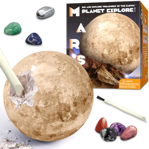Oligitdi Rocks and Minerals Education Set Archaeological Toys Excavation Toys Archaeological DIY Assembly Model for Children (Mars) - Image 1