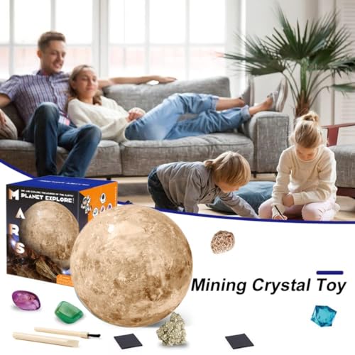 Oligitdi Rocks and Minerals Education Set Archaeological Toys Excavation Toys Archaeological DIY Assembly Model for Children (Mars) - Image 4