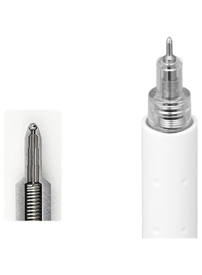 Kaco [Back To School Essential] Kaco Jingdian Subject Retractable Gel Pen, Stylish 0.5Mm Black Pen, Student Exam Writing Pen, Ink Pen, 4 Pens/Box, K1028 - Image 2