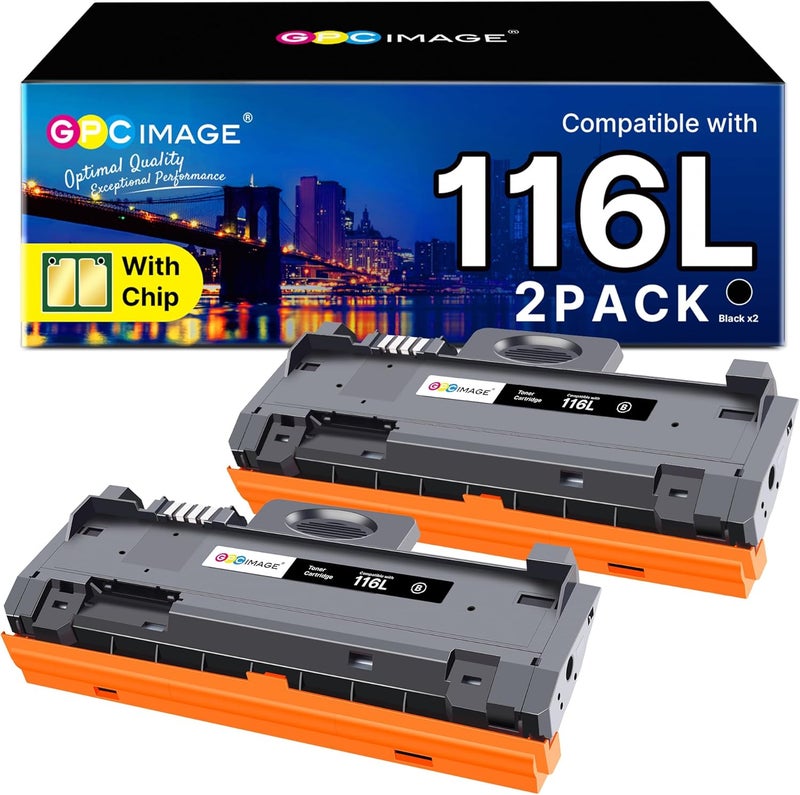 GPC Image Compatible Toner Cartridge Replacement for Samsung MLT-D116L for Xpress SL M2885FW M2825ND M2675FN M2625D M2875FD M2835DW M2875FW M2825DW M2825DW M2825 M2885 M2875 M2875 (Black, Black, - Image 1