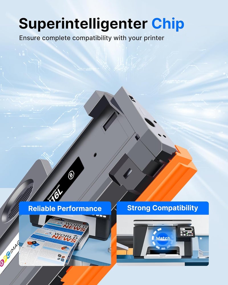 GPC Image Compatible Toner Cartridge Replacement for Samsung MLT-D116L for Xpress SL M2885FW M2825ND M2675FN M2625D M2875FD M2835DW M2875FW M2825DW M2825DW M2825 M2885 M2875 M2875 (Black, Black, - Image 4