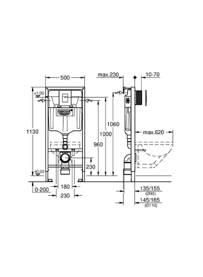 جروهي سيفون مخفي للكرسي المعلقة موديل Rapid SL - Image 2