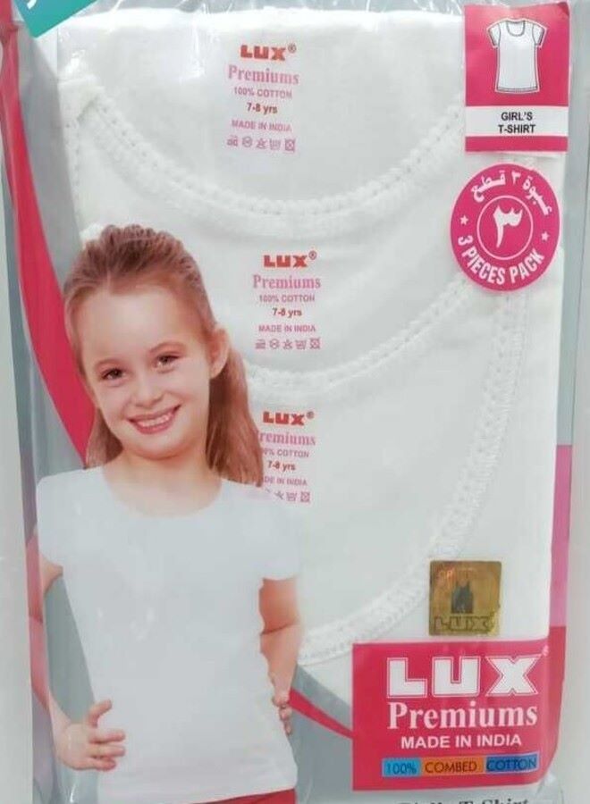 Lux Lux Premium Girls T-Shirt Pack Of 3  - Image 1