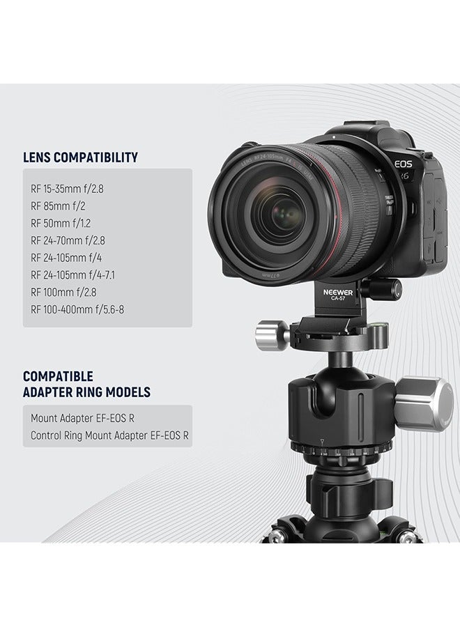 Neewer Neewer Rotatable Collar Mount Plate for Canon EOS R5 R5C R6 Mark II, Fast Horizontal to Vertical Camera Tripod Lens Mount Ring Compatible with DJI RS 3/2 & Arca Quick Release System, CA-57  - Image 3