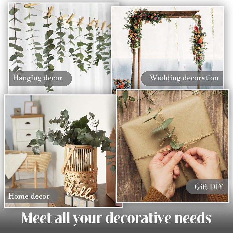 Oning 30Pcs Dried Eucalyptus Stems, 17" Real Preserved Eucalyptus Plant for Shower, Fresh Natural Branches for Vase, Eucalyptus Bundle for Home Decor, Wedding, Baby Shower, Bathroom - Image 5