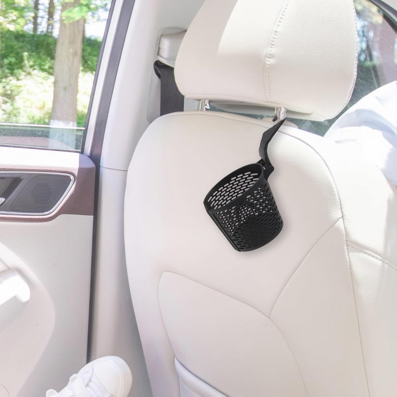 Car Hanging Water Cup Holder 2pcs Set Vehicle-Mounted Car Seat Water Bottle Organizer for Back Seat Drinks Black Sturdy Plastic Multifunctional Cup Holder - Image 5