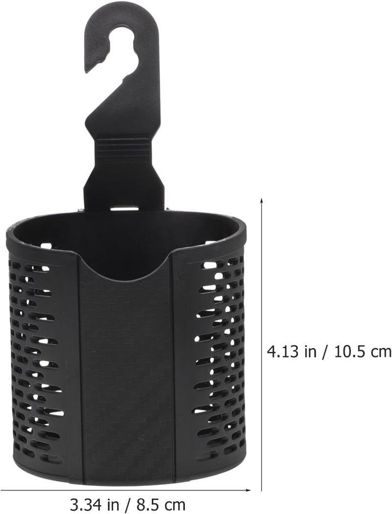 Car Hanging Water Cup Holder 2pcs Set Vehicle-Mounted Car Seat Water Bottle Organizer for Back Seat Drinks Black Sturdy Plastic Multifunctional Cup Holder - Image 2