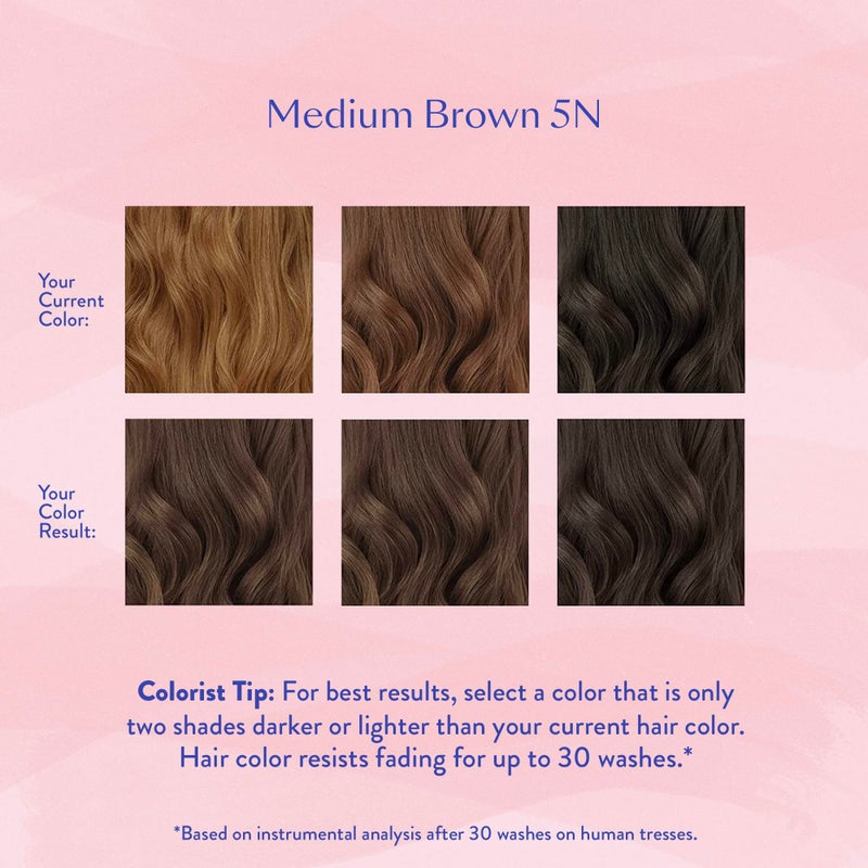eSalon Permanent Hair Color & Dye Kit - Medium Brown - Personal Colorist for Up To 100% Gray Coverage, All Hair Types - Professional-Grade Ammonia-Free Hair Dye - Image 4