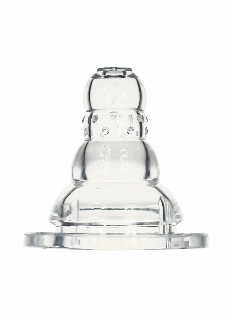 بابي حلمة رضاعة سيليكون من بيبي، تدفق سريع، 3 أشهر فأكثر، رقبة عادية، خالية من مادة BPA، عبوة من 3 قطع - Image 1