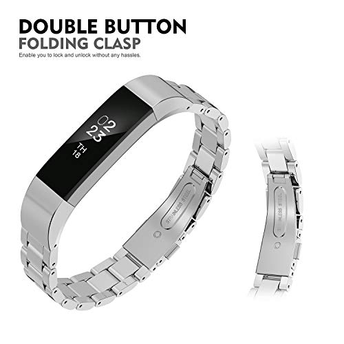 Greeninsync Compatible with Fit Bit Alta HR Bands and Fit Bit Alta Bands,Stainless Steel Jewelry Bracelet Band for Fit Bit Alta HR and Fit Bit Alta Smartwatch Fitness Tracker for Women Men - Image 4