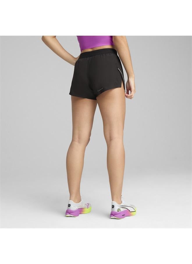 بوما شورت بفتحة جانبية مقاس 3 بوصة للنساء من تشكيلة RACEDAY ULTRAWEAVE - Image 4