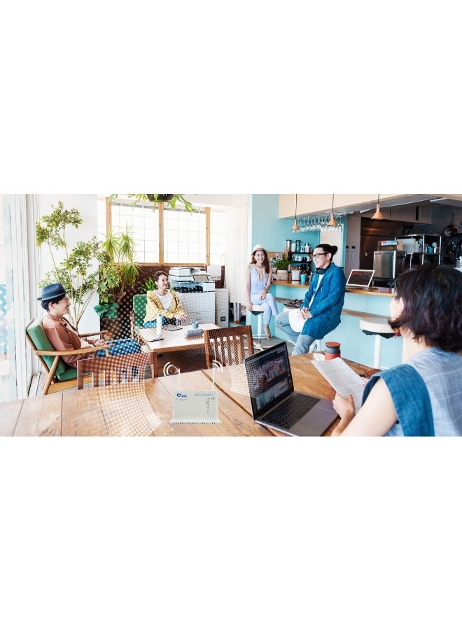 Mobily 4G LTE Wi‑Fi 2 External Antenna Router QDC - Download Speeds Up to 150 Mbps and Upload Speeds Up to 50 Mbps (LTE Cat4) - 4 LAN Ports - Dedicated WPS - Support Only Mobily Network White - Image 5