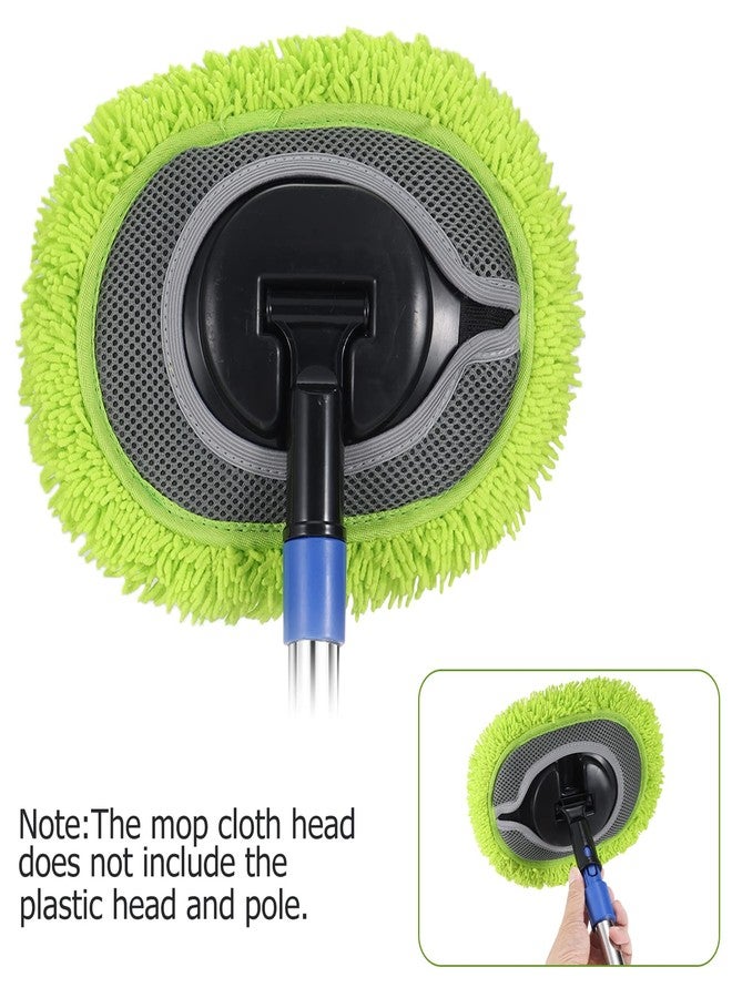 SLIIMU 2 Pack Chenille Microfiber Dust Mop Head Replacement Refill for 66'' Wall mop with Long Handle for Cleaning Walls, Ceilings, Floors, Windows - Green (66'' Mop Pole Not Included) - Image 5