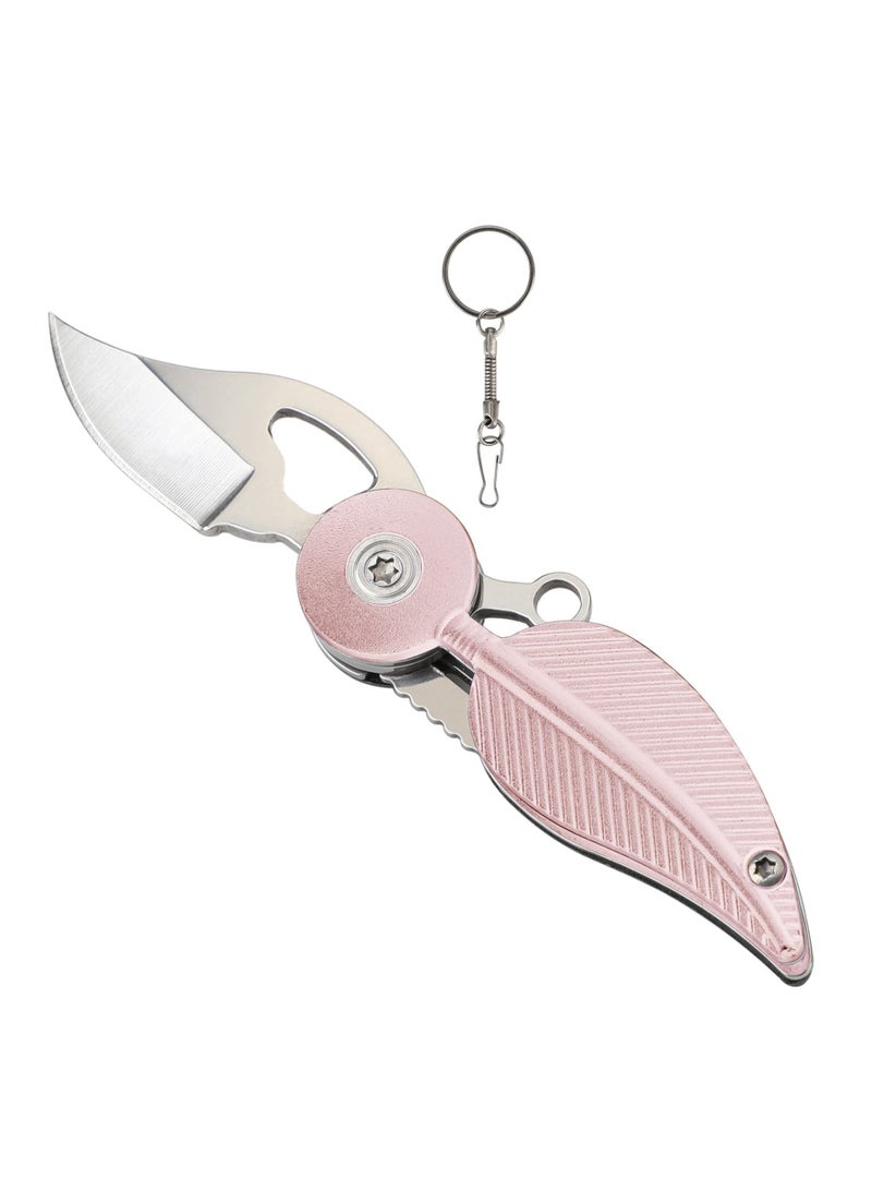 Mini Pocket Keychain Knife - Creative Leaf Design Compact Knife, Perfect Keychain Accessory, Unique Gift for Family and Friends. - Image 1