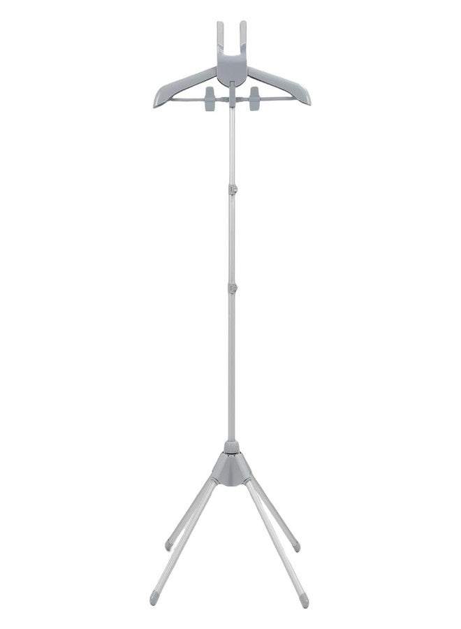 RENVA Foldable Garment Steamer Hanger,Adjustable Steamer Rack with 2 Clips for Suits,Shirts,Coats. (Blue) - Image 1
