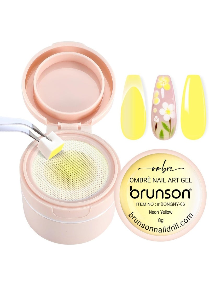 brunson Nail Art Gel - Brunson 2-in-1 Cushion Patting Ombre Nail Art Gel 8gm – UV/LED Nail Gel for Gradient Ombre, French Nail Art & Creative Designs | Sponge & Brush Dual Application Gel for Professional Salon Use - Image 1
