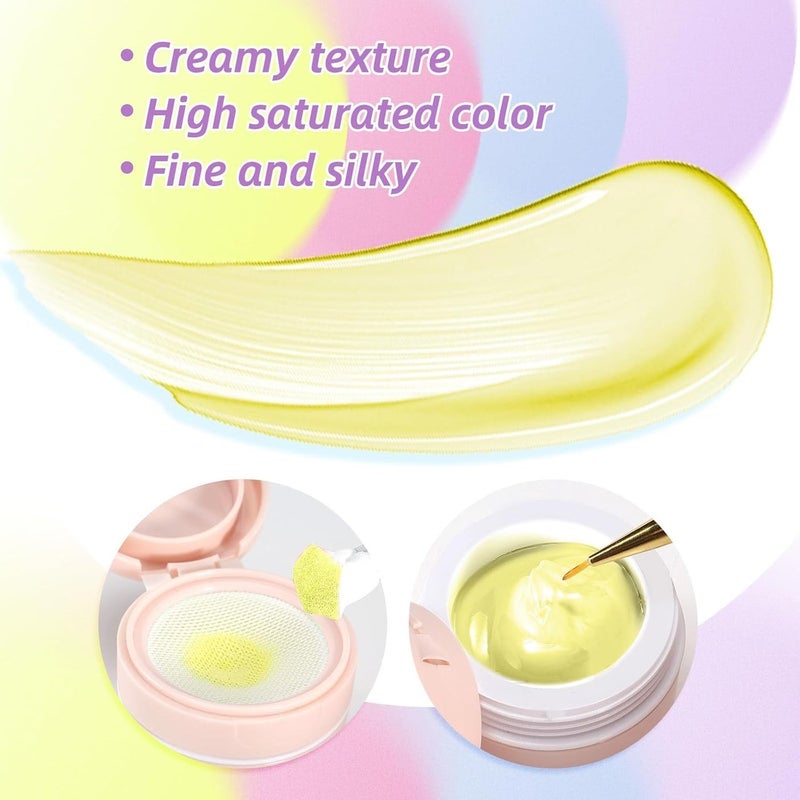 brunson Nail Art Gel - Brunson 2-in-1 Cushion Patting Ombre Nail Art Gel 8gm – UV/LED Nail Gel for Gradient Ombre, French Nail Art & Creative Designs | Sponge & Brush Dual Application Gel for Professional Salon Use - Image 2