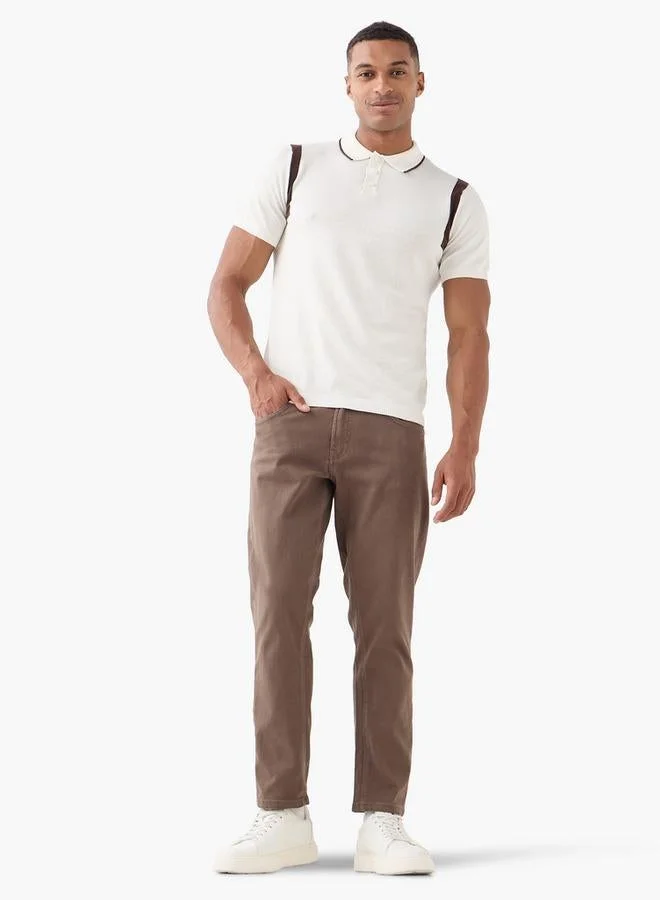 Splash FAV Panelled Polo T-shirt