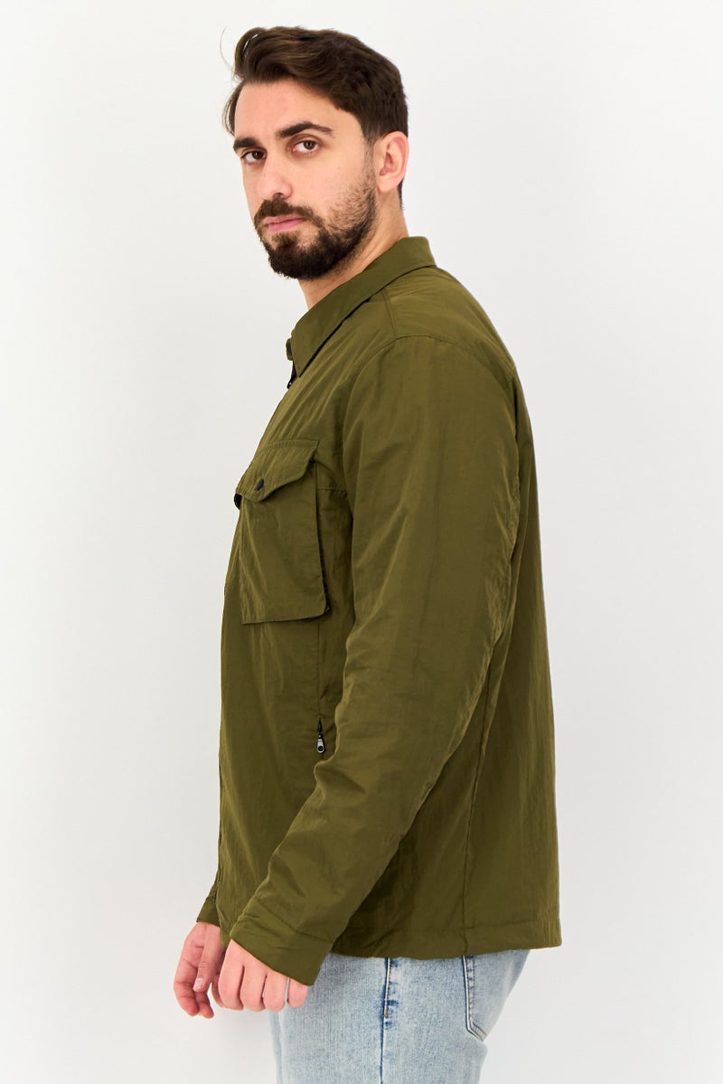 Celio جاكيت واقي من الرياح بأكمام طويلة للرجال، زيتوني - Image 2