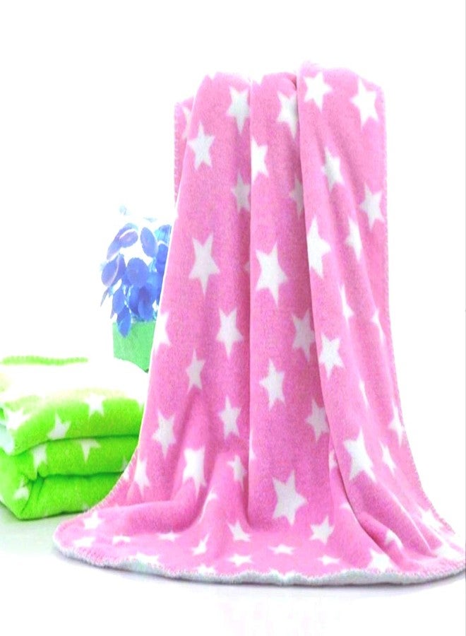 First Kick New Born Super Soft Baby Blanket Wrapper Durable Polyester Sheet Cum Baby Blanket for Baby Boys, Baby Girls, Babies (100cm x 75cm, 0-6 Months) Star Pink - Image 3
