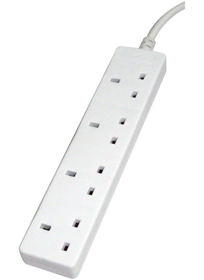 MASTERPLUG Four Socket Compact Power Socket Lead 3 Meter 4 Sockets 13A  - Image 1