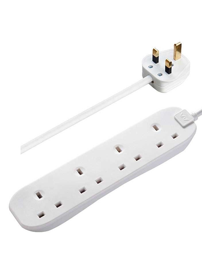 MASTERPLUG Four Socket Compact Power Socket Lead 3 Meter 4 Sockets 13A  - Image 2