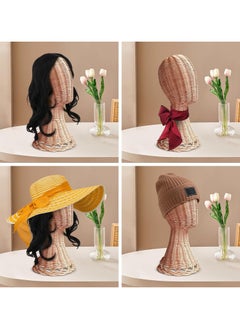 Generic Handcrafted Rattan Wig Head Stand for Hats and Wigs Rustic Chic Wicker Mannequin Display Durable Weaving with Stable Base Versatile for Home Salon Unisex-Adult Accessory Holder  - Image 5