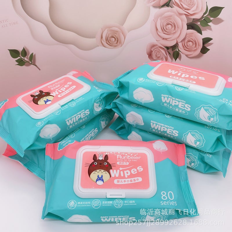 Factory Self-Selling Wet Wipes Moistened Bell Wet Wipes Baby Hand Wet Wipes A 60 Pack 80 Community Group Non-Woven Sample - Image 2