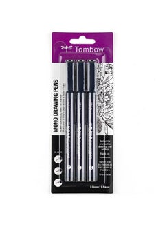 Tombow Tombow 66403 MONO Drawing Pen, 3-Pack. Create Precise, Detailed Drawings with Three Tip Sizes - 01, 03 and 05  - Image 1