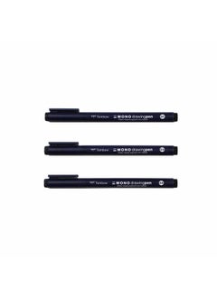 Tombow Tombow 66403 MONO Drawing Pen, 3-Pack. Create Precise, Detailed Drawings with Three Tip Sizes - 01, 03 and 05  - Image 2