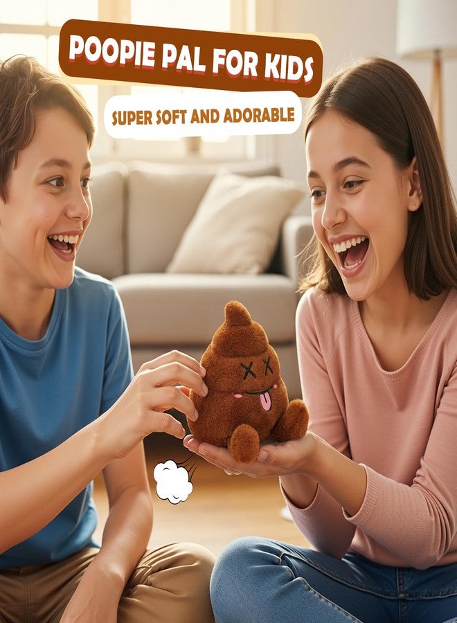 FunisFun Farting Poop Plush Toy – Fart Blaster Noise Maker with 30 Hilarious Fart Sounds for Pranks, Jokes, Funny Poop Toy Gag Gift for Adults, Kids, Pets - Image 5
