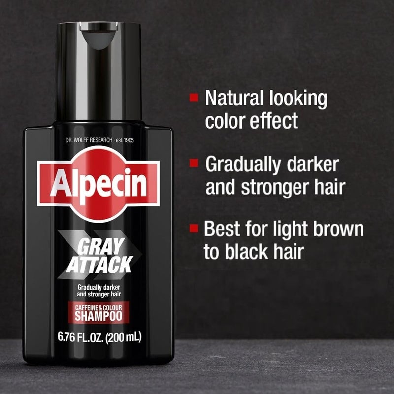 Alpecin Gray Attack Caffeine & Color Shampoo, 6.76 Fl Oz - Image 3