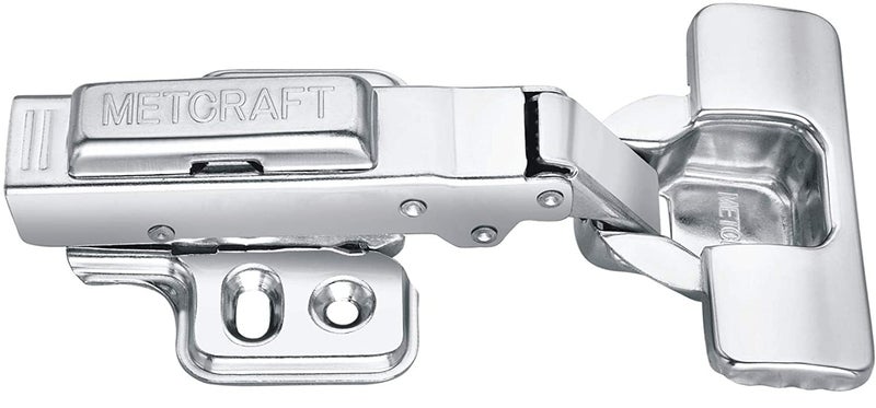 Met Craft Steel Soft Close Hydraullic Clip On Concealed Hinges for Full Overlay Door Pack of 6 Pair (0 Degree Crank, Silver) - Image 2