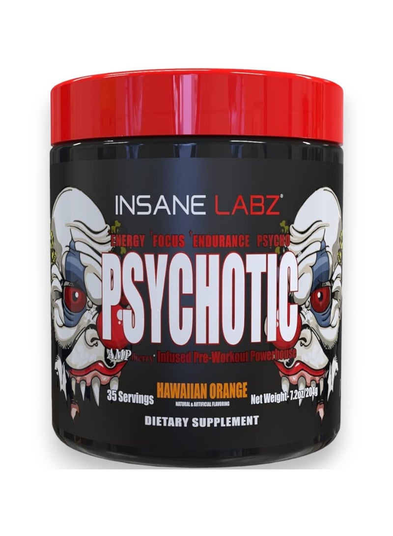 Insane labz Psychotic, Hawaiian Orange Flavour, 35 Servings