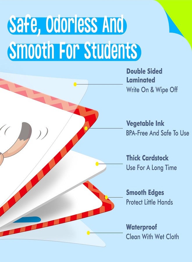 سبرايت جرو بطاقات كتابة الكلمات CVC، 120 بطاقة كتابة يدوية مزدوجة الجوانب، بطاقات تعليمية لتهجئة حروف العلة القصيرة، أداة تعليمية مبكرة للأطفال من سن 3 إلى 5 سنوات (بالإضافة إلى قلمين و3 حلقات بلاستيكية قابلة لإعادة الإغلاق) - Image 3