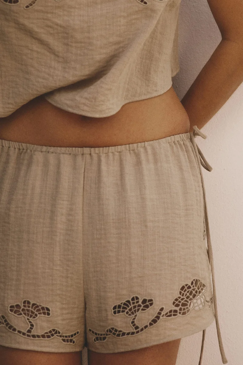 H&M Broderie anglaise beach shorts