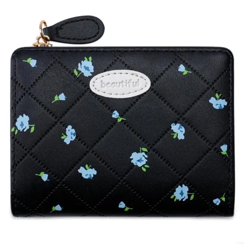 The Black Pearl Accessories Leather Flip Wallet & Card Holder with Multiple Pockets - Black