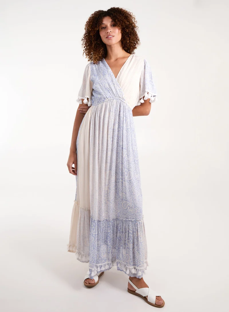 بلو فانيلا Wrap Front Tassel Maxi