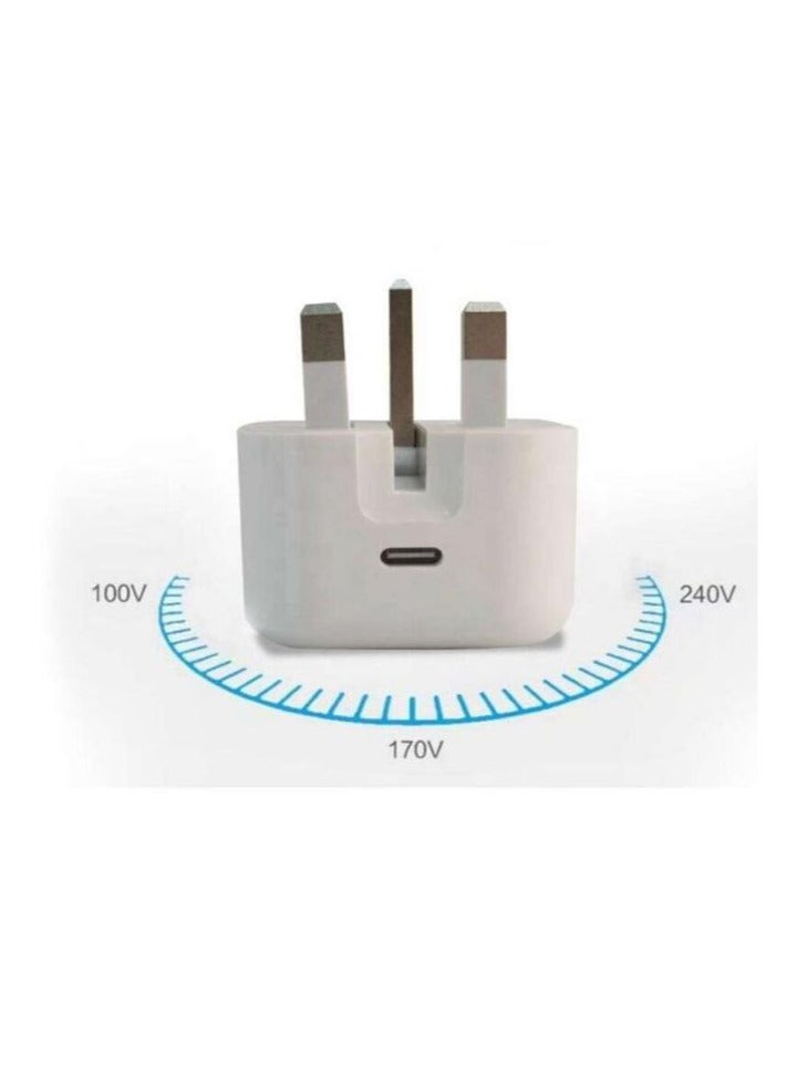USB-C Wall Charger With Type-C To Lightning Cable 20w White - Image 3