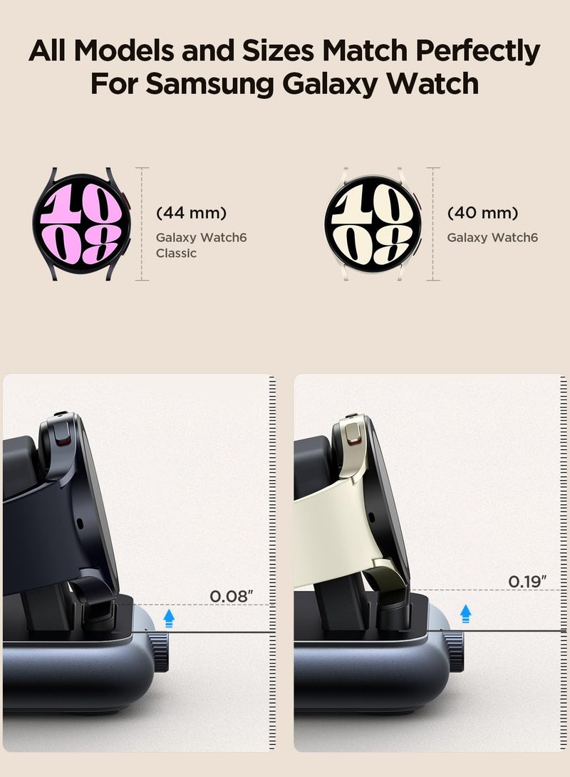 SYOSI Removable Charging Dock for Samsung Galaxy Watch, Magnetic Watch Charger with USB C Cable Fast Charging for Samsung Galaxy Watch 6/6 Classic/5 Pro/5/4/4 Classic/3, Active 2/1  - Image 4