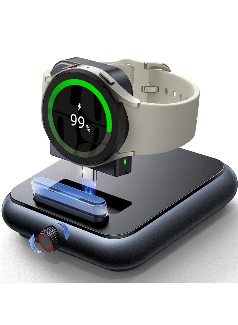 SYOSI Removable Charging Dock for Samsung Galaxy Watch, Magnetic Watch Charger with USB C Cable Fast Charging for Samsung Galaxy Watch 6/6 Classic/5 Pro/5/4/4 Classic/3, Active 2/1  - Image 1