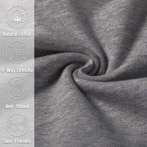 Pudolla Men's Cotton Yoga Sweatpants Athletic Lounge Pants Open Bottom Casual Jersey Pants for Men with Pockets (Grey X-Large) - Image 4