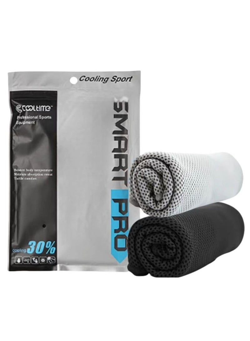 smart pro Pack of 2 Cooling Towel, Soft and Breathable Sports Towel, Fast Drying Towels for Yoga, Pilates,Golf, Gym, Camping, Hiking, Workout (30x100 cm) - Image 1