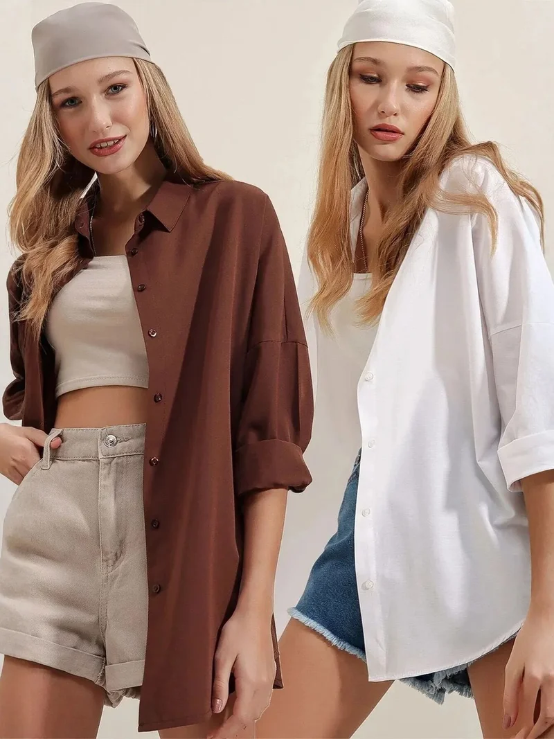 بيغ دارت BDART Oversized Poplin 2-Pack Shirt