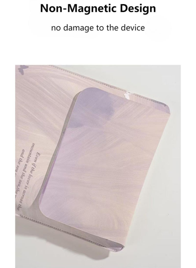 UrbanNest Laptop 15/14/13 Sleeve Case, PU leather, mouse pad included, water resistant, for Apple MacBook Pro/Air, Huawei, HP, Dell, Xiaomi and Other (Purple)  - Image 2
